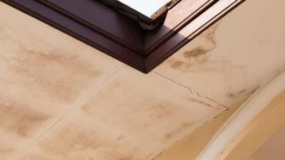 water rot damaged ceiling